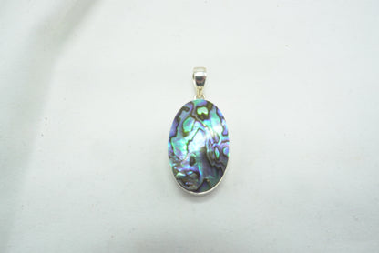 PENDENTIF NACRE SERTI ARGENT (Ref 2)