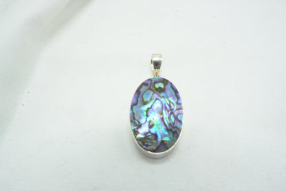 PENDENTIF NACRE SERTI ARGENT (Ref 2)