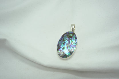 PENDENTIF NACRE SERTI ARGENT (Ref 2)