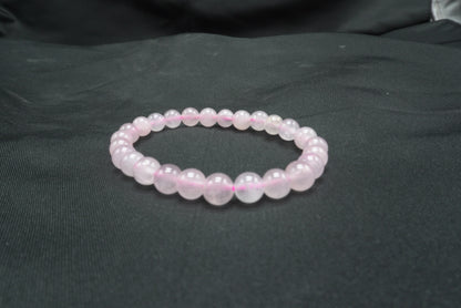 BRACELET QUARTZ ROSE 6MM TAILLE ENFANT