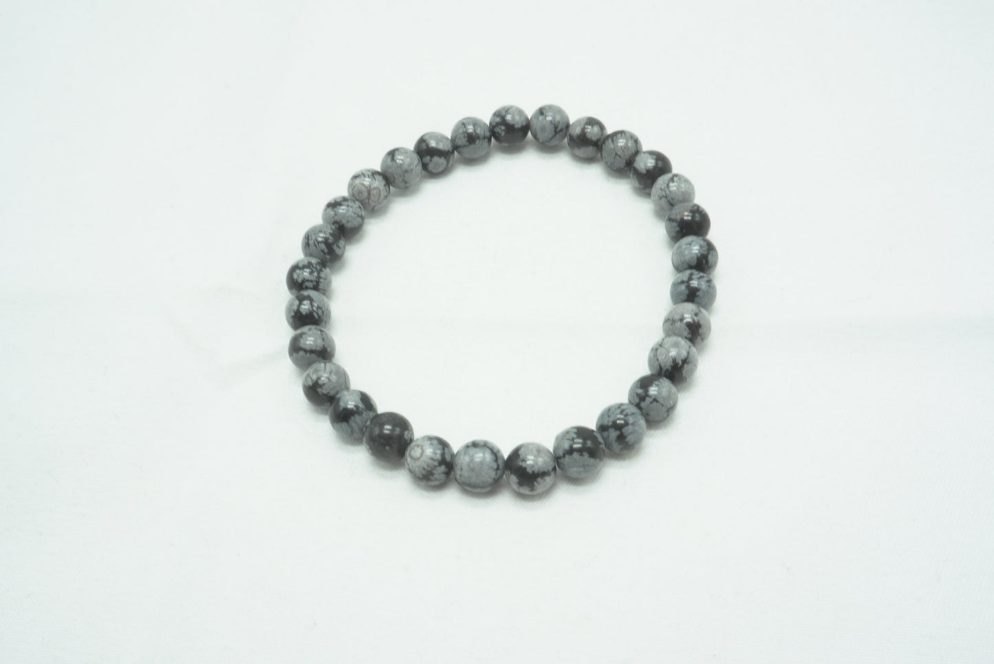 BRACELET OBSIDIENNE NEIGE 6MM