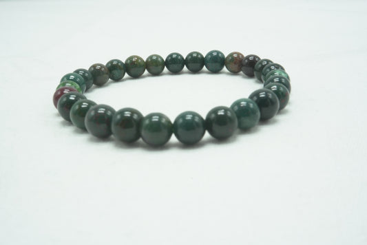 BRACELET JASPE HELIOTROPE (Jaspe Sanguin) 6MM