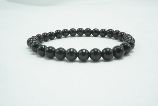 BRACELET OBSIDIENNE NOIRE 6MM