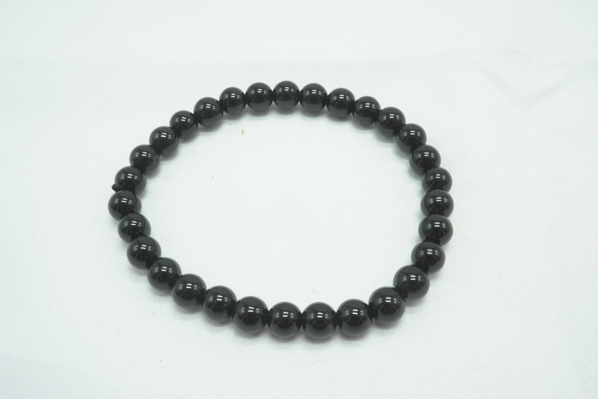 BRACELET OBSIDIENNE NOIRE 6MM