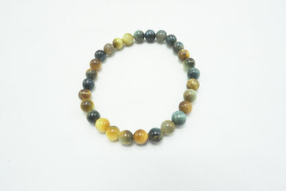 BRACELET OEIL DE TIGRE DORE 6MM