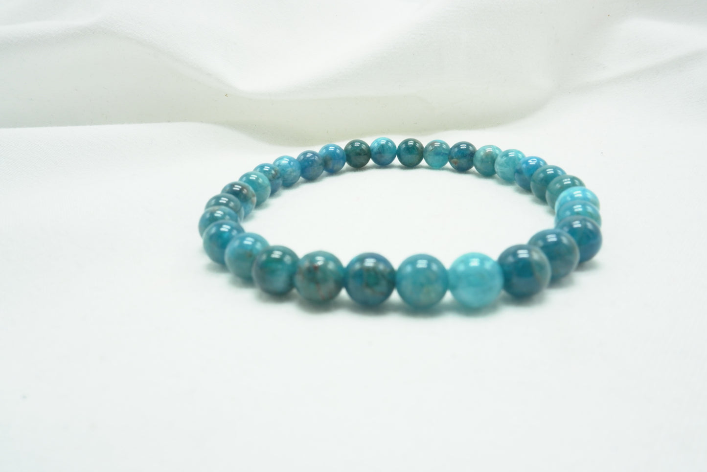 BRACELET APATITE BLEUE 6MM
