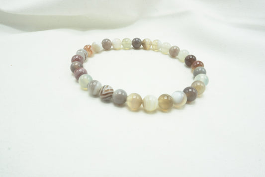 BRACELET AGATE BOTSWANA 6MM