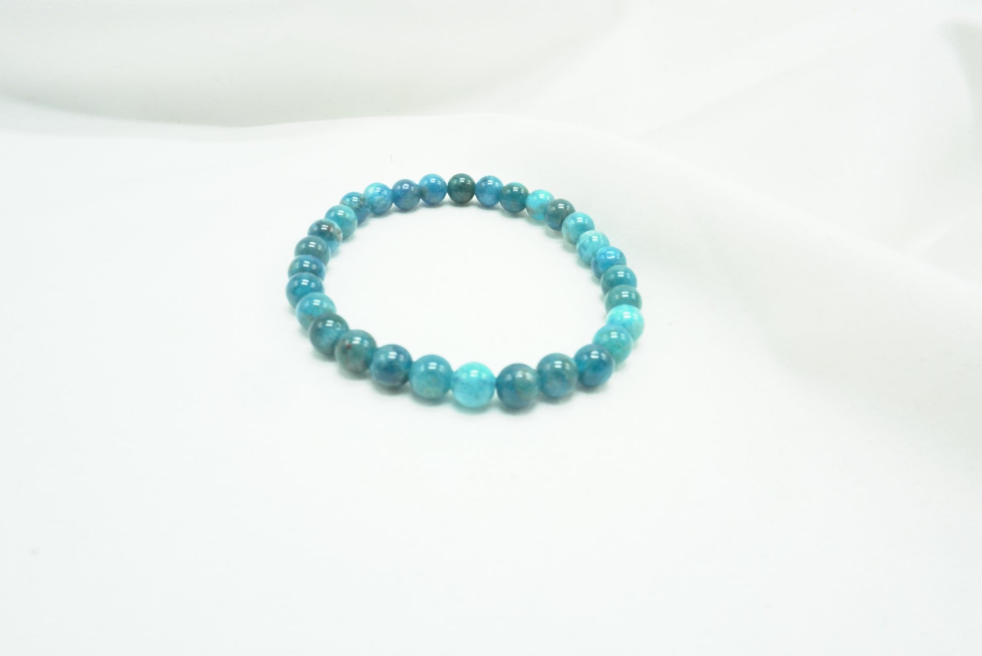 BRACELET APATITE BLEUE 6MM