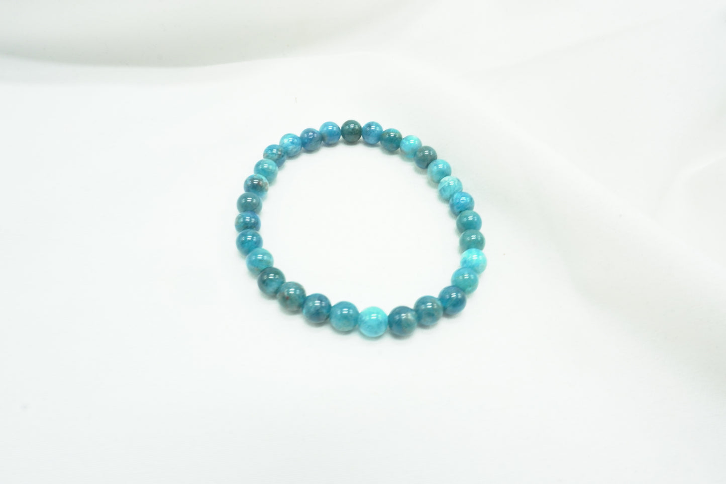 BRACELET APATITE BLEUE 6MM