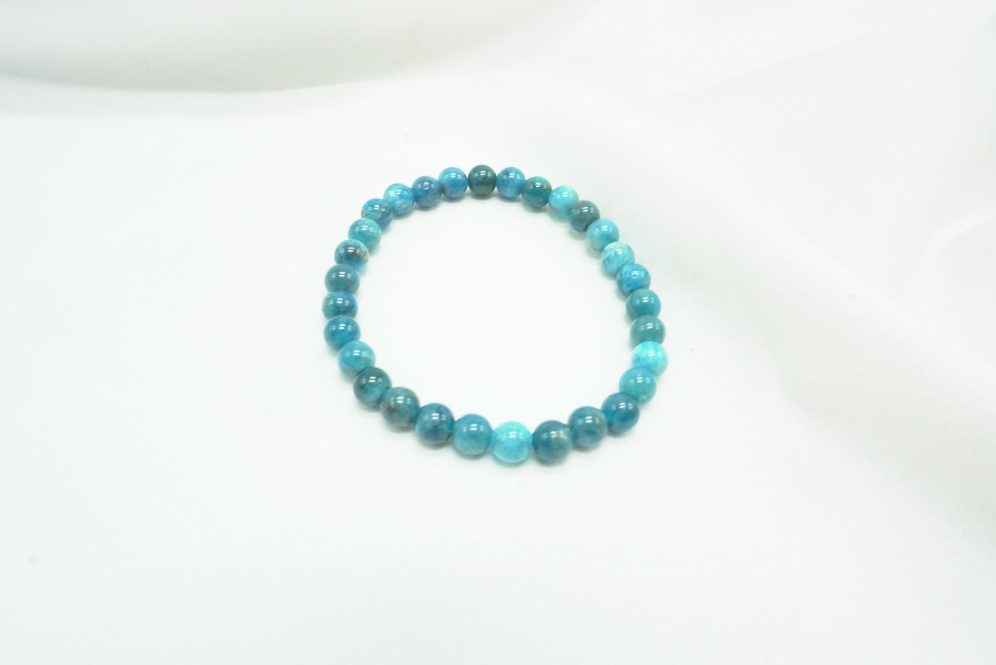BRACELET APATITE BLEUE 6MM