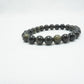 BRACELET OBSIDIENNE DOREE 8MM