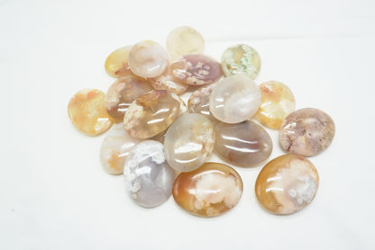 GALET PLAT AGATE FLEUR