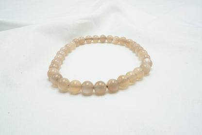 BRACELET PIERRE DE LUNE BRUNE 6MM