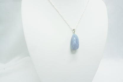PENDENTIF PIERRE ROULEE AVENTURINE BLEUE