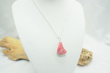 PENDENTIF PIERRE ROULEE RHODOCHROSITE
