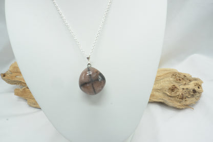PENDENTIF PIERRE ROULEE CHIASTOLITE