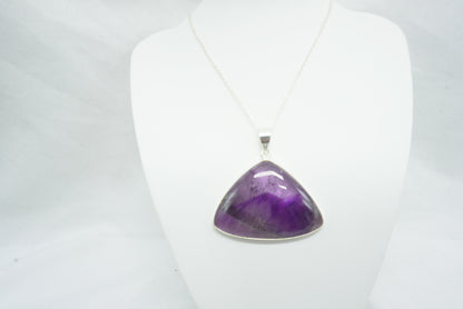 PENDENTIF AMETHYSTE TRAPICHE ARGENT (ref 1)