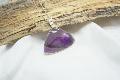 PENDENTIF AMETHYSTE TRAPICHE ARGENT (ref 1)