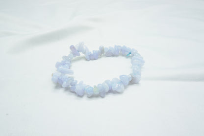 BRACELET BAROQUE CALCEDOINE BLEUE