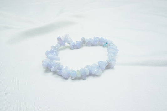 BRACELET BAROQUE CALCEDOINE BLEUE