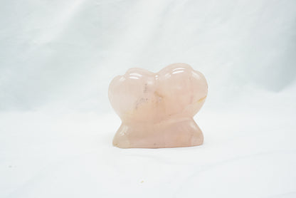 DOUBLE COEUR QUARTZ ROSE (267 grammes)