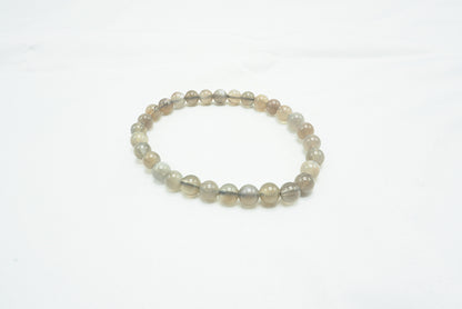 BRACELET PIERRE DE LUNE BEIGE 6MM