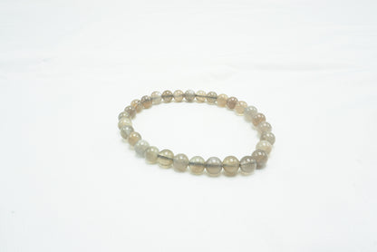 BRACELET PIERRE DE LUNE BEIGE 6MM