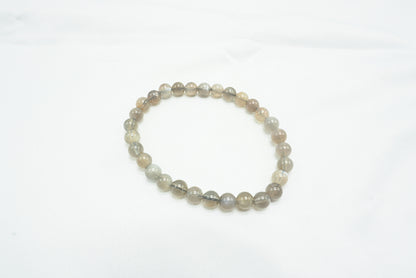 BRACELET PIERRE DE LUNE BEIGE 6MM