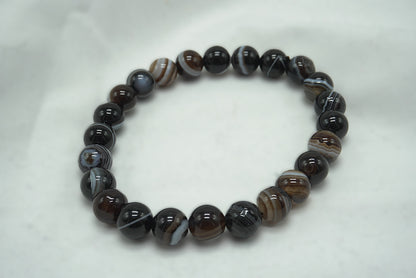 BRACELET AGATE OEIL 8MM