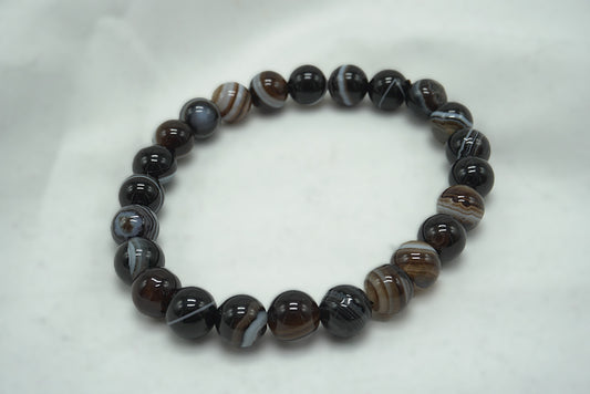 BRACELET AGATE OEIL 8MM