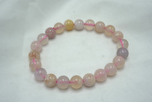 BRACELET AGATE FLEUR 8MM