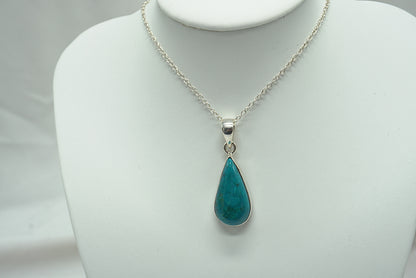 PENDENTIF CHRYSOCOLLE SERTI ARGENT (5 grammes)