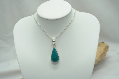 PENDENTIF CHRYSOCOLLE SERTI ARGENT (5 grammes)