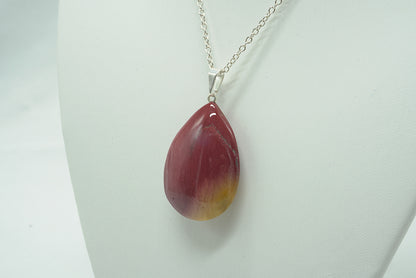 PENDENTIF GOUTTE JASPE MOKAITE