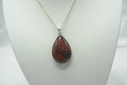 PENDENTIF OBSIDIENNE ACAJOU