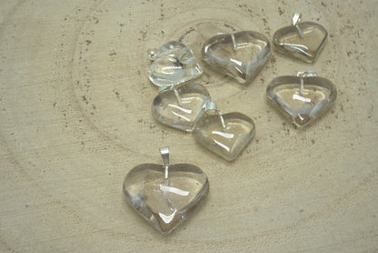 PENDENTIF COEUR CRISTAL DE ROCHE