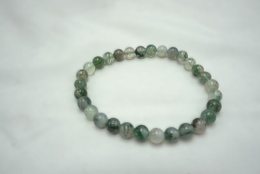 BRACELET AGATE MOUSSE 6MM