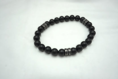 BRACELET ONYX 8MM grande taille