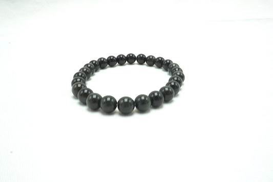 BRACELET OBSIDIENNE OEIL CELESTE 8MM grande taille