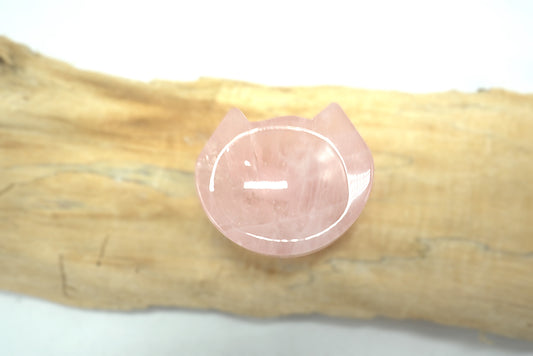 COUPELLE QUARTZ ROSE TETE DE CHAT