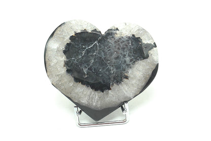 COEUR AGATE NOIRE CRISTALLISEE