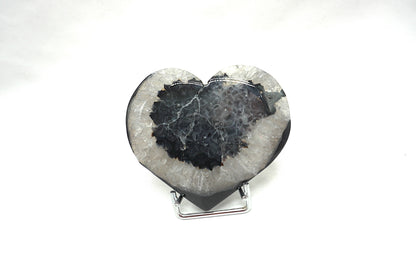 COEUR AGATE NOIRE CRISTALLISEE