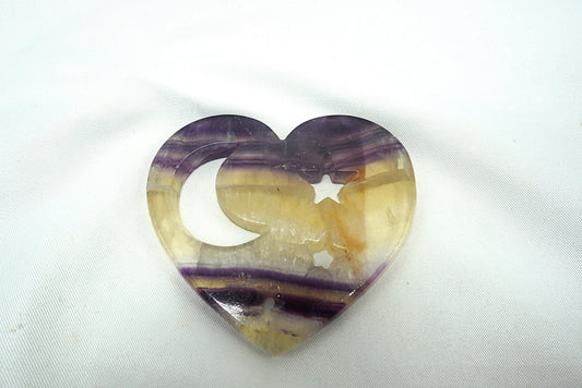 COEUR SCULPTÉ FLUORITE