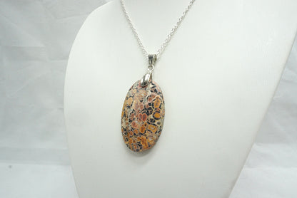 PENDENTIF JASPE LEOPARD (ref 1)