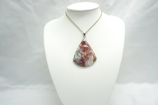 PENDENTIF JASPE OCEAN (Jaspe Orbiculaire) (ref 2)