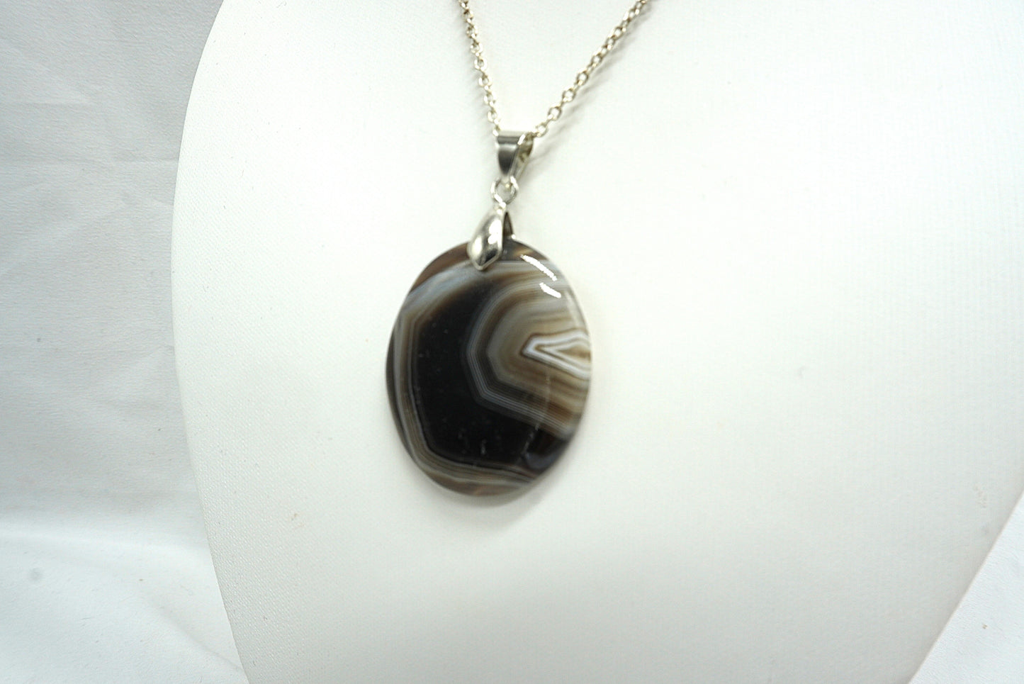 PENDENTIF AGATE RUBANEE (ref 2)