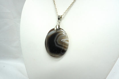 PENDENTIF AGATE RUBANEE (ref 2)