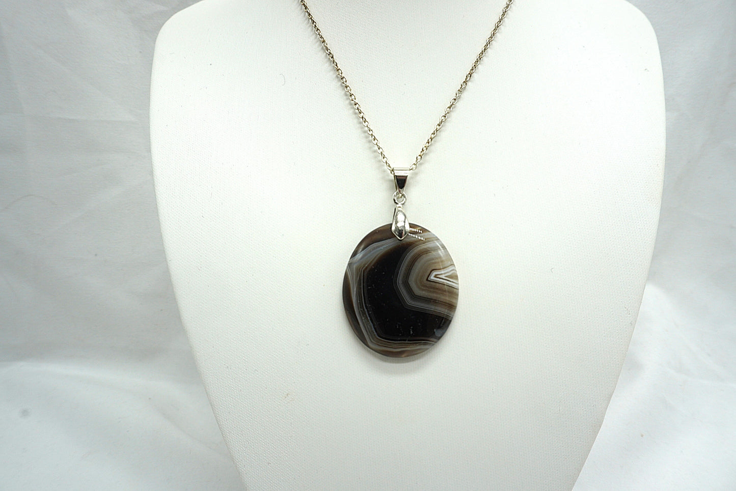 PENDENTIF AGATE RUBANEE (ref 2)