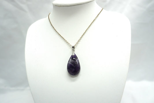 PENDENTIF AMETHYSTE CHEVRON (ref 1)