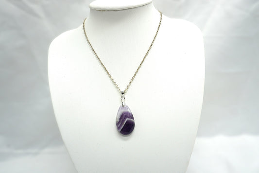 PENDENTIF AMETHYSTE CHEVRON (ref 2)